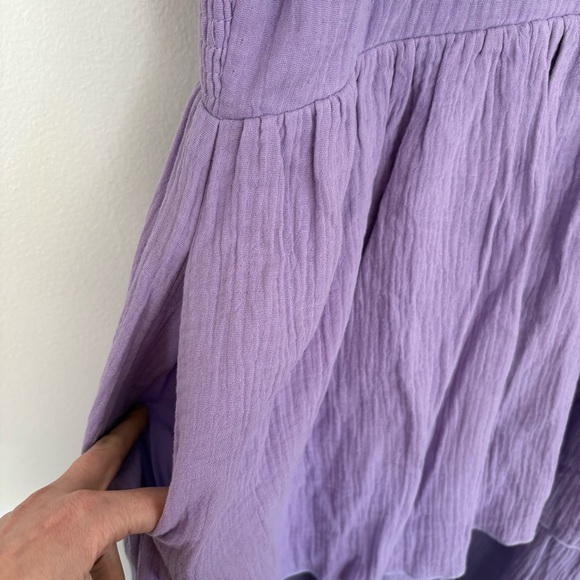 Ivy City Co. || Iris Tiered Ruffle Smocked Dress Lavender Purple XL - Picture 5 of 11